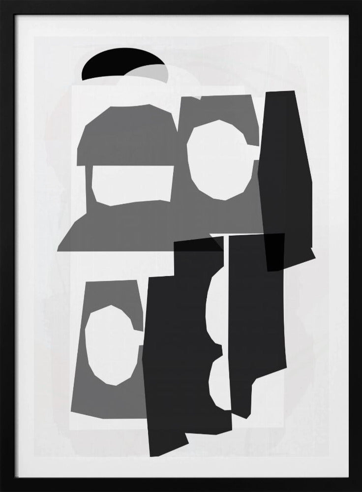 Black and White Cut Out Shapes 3 | Poster