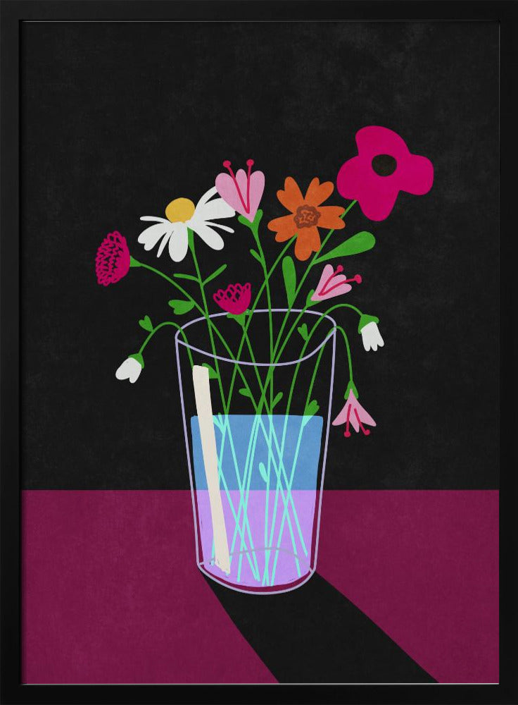 Flowers glow in the dark | Poster