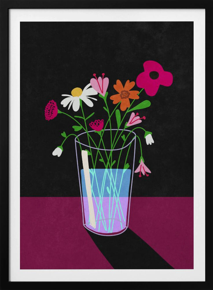 Flowers glow in the dark | Poster