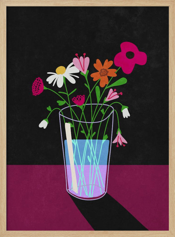 Flowers glow in the dark | Poster