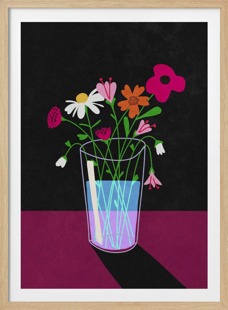 Flowers glow in the dark | Poster