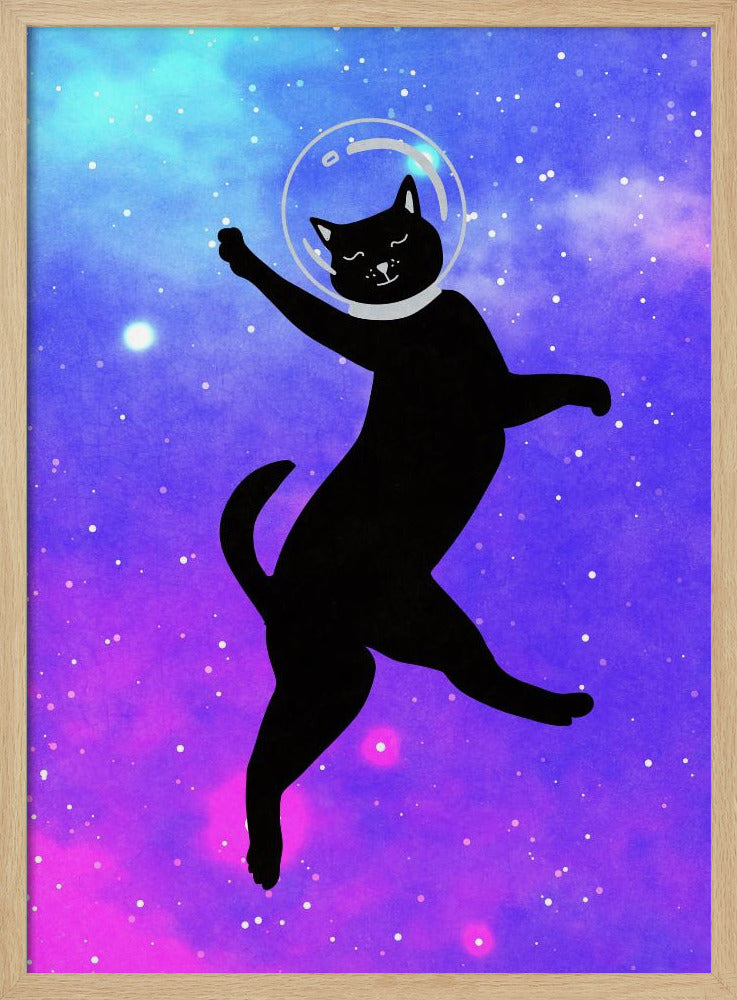 Happy Space Cat | Poster