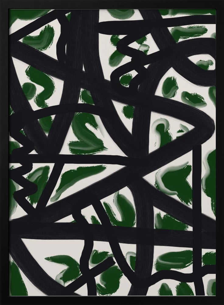 Black Lines Over A White Background | Poster