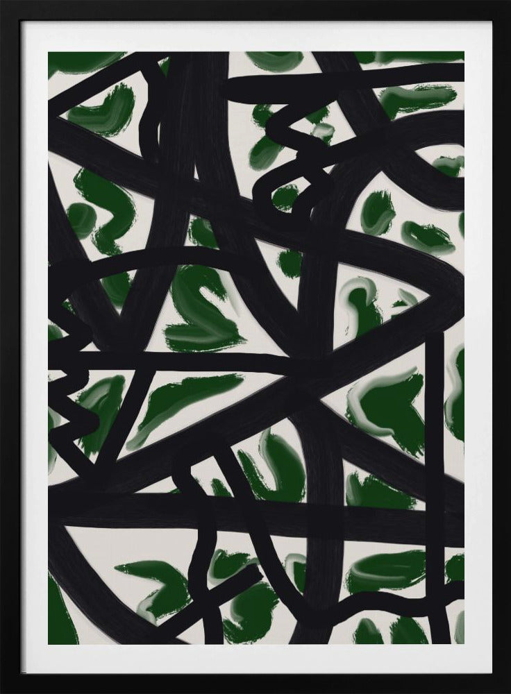 Black Lines Over A White Background | Poster