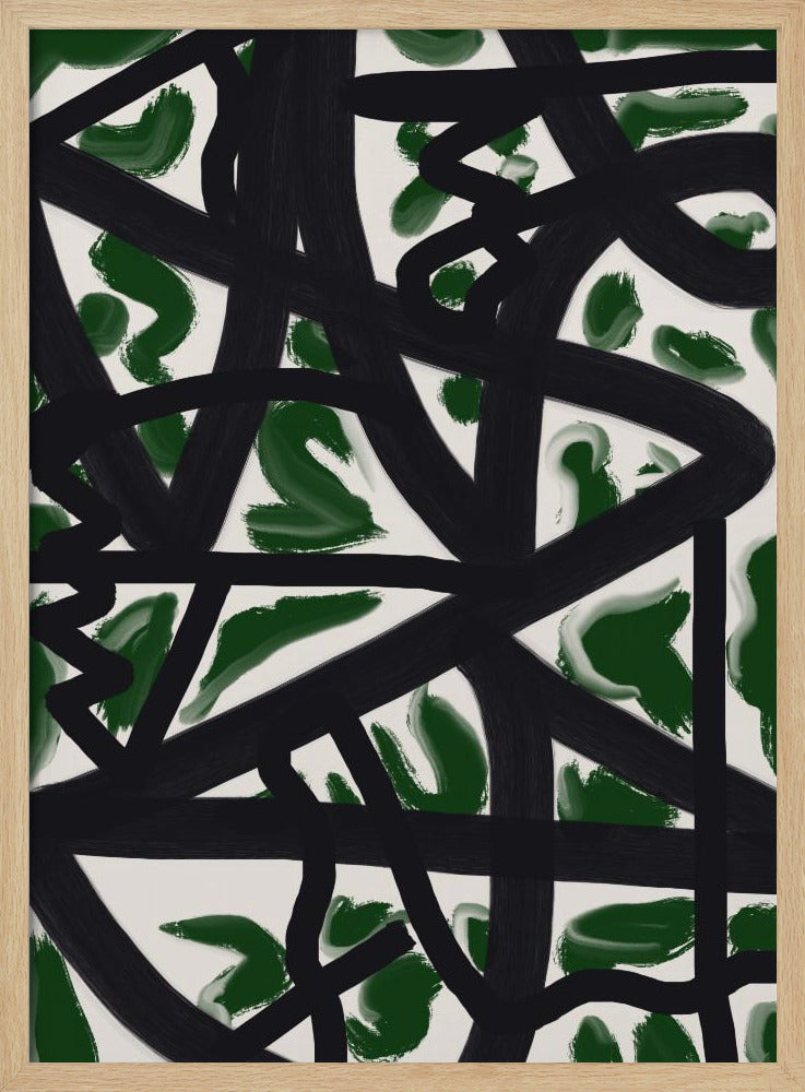 Black Lines Over A White Background | Poster