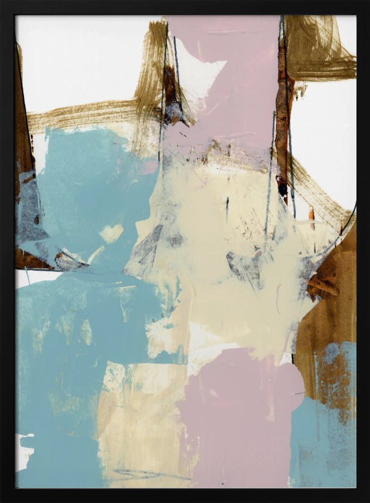 Blue Pink Dusky Abstract 1 | Poster