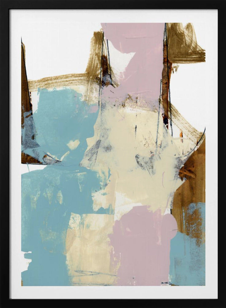 Blue Pink Dusky Abstract 1 | Poster