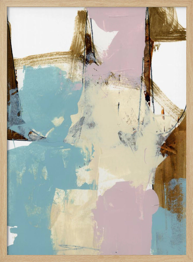 Blue Pink Dusky Abstract 1 | Poster