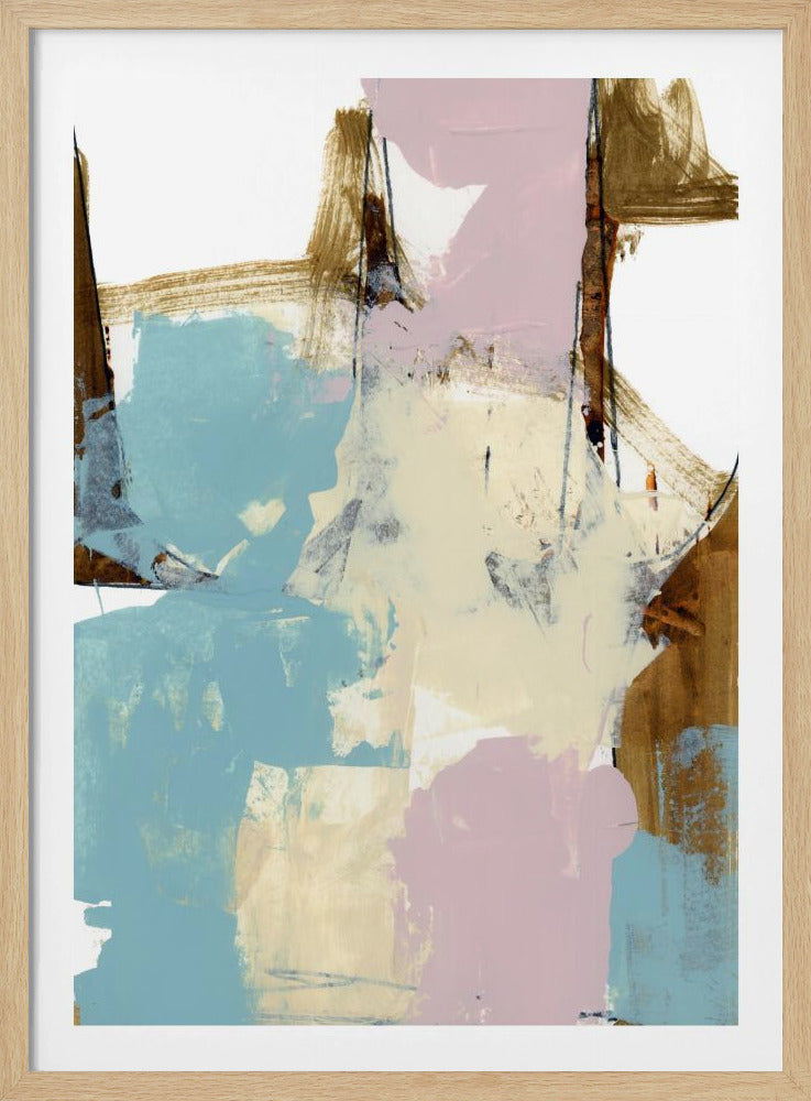 Blue Pink Dusky Abstract 1 | Poster