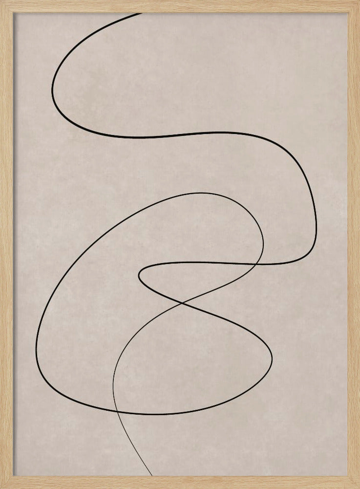 Minimal Line Art Abstract Drawing 02 | Poster
