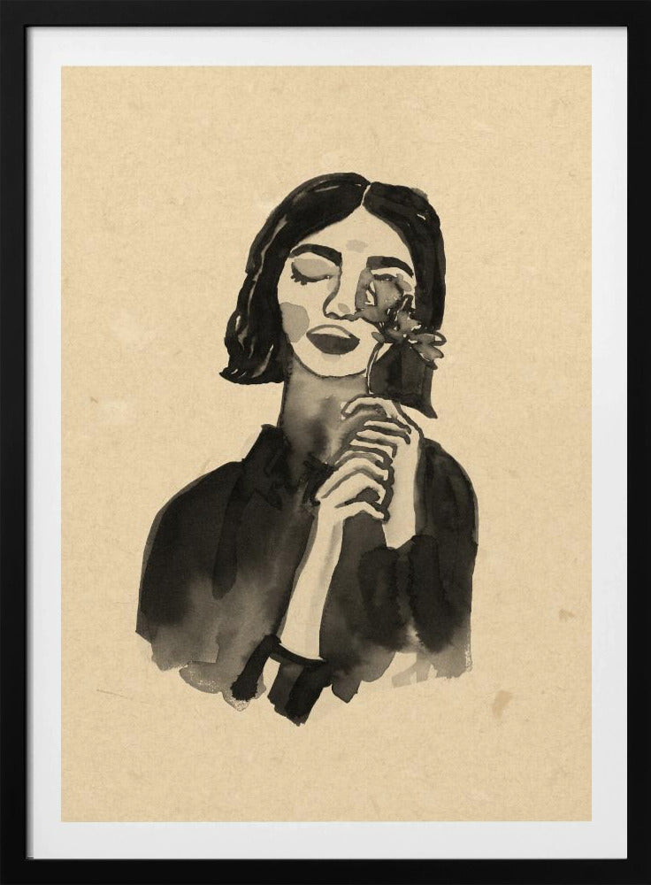 Girl With Flower | Poster