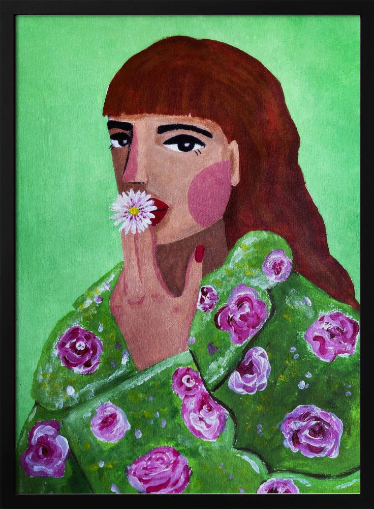 Woman Smoking a Flower | Poster