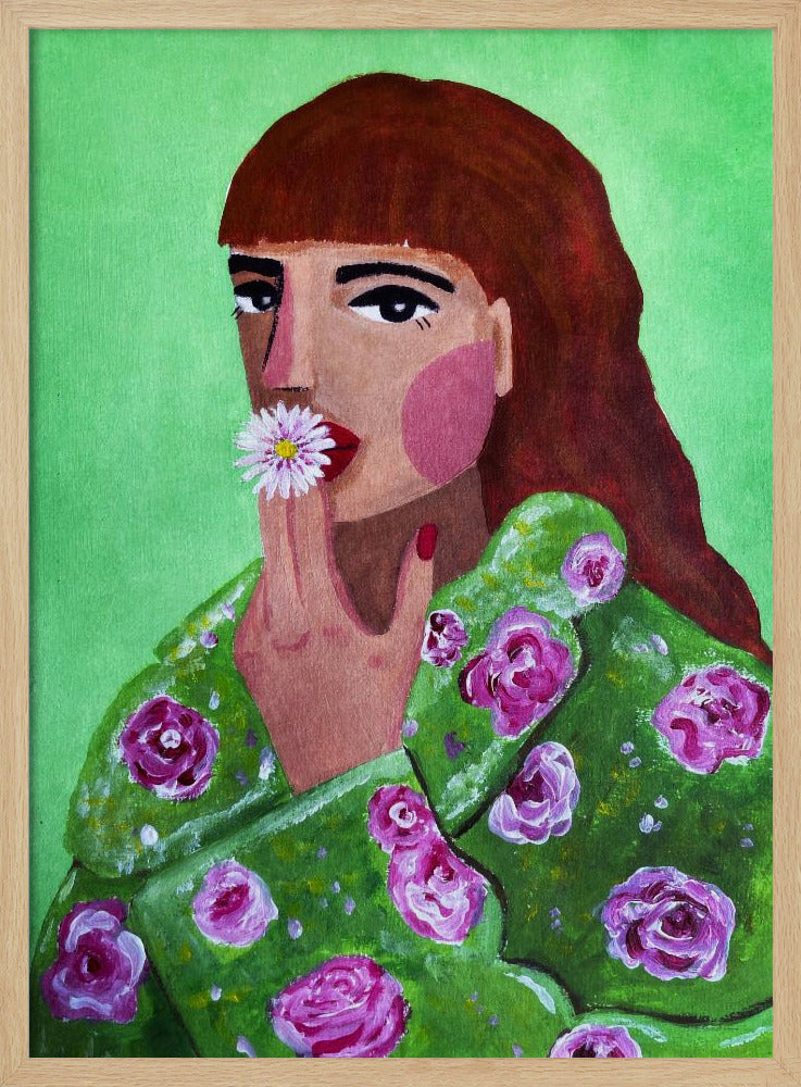 Woman Smoking a Flower | Poster