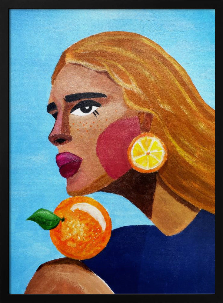 Woman With Orange | Poster