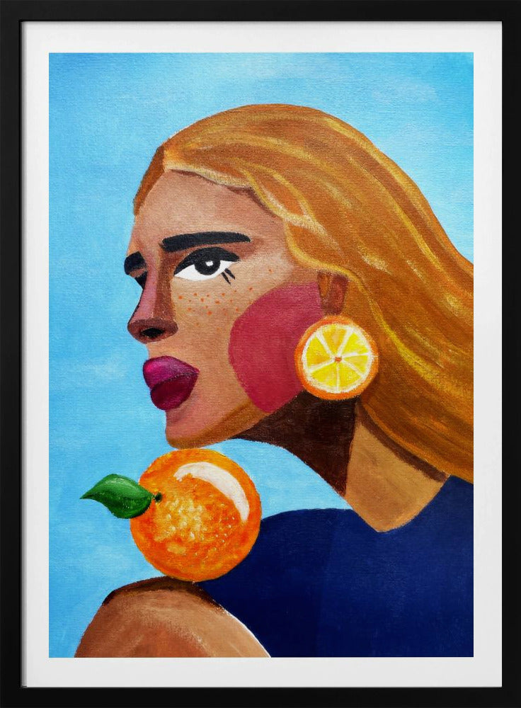 Woman With Orange | Poster