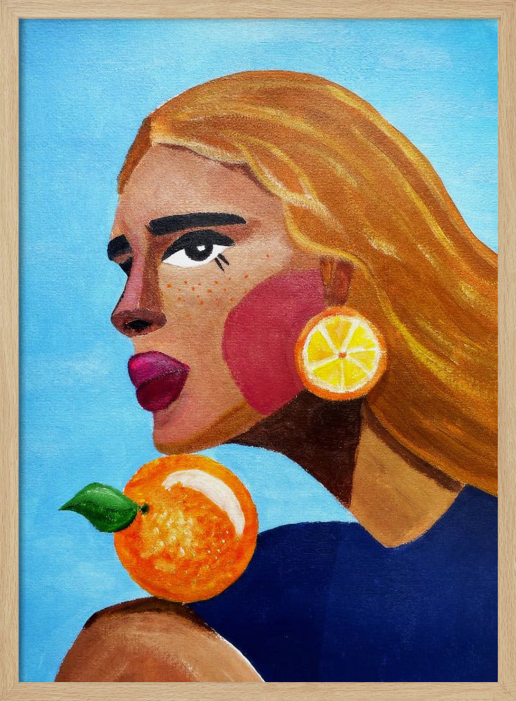 Woman With Orange | Poster