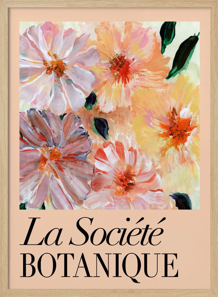 La Société Botanique Peach Flowers | Poster