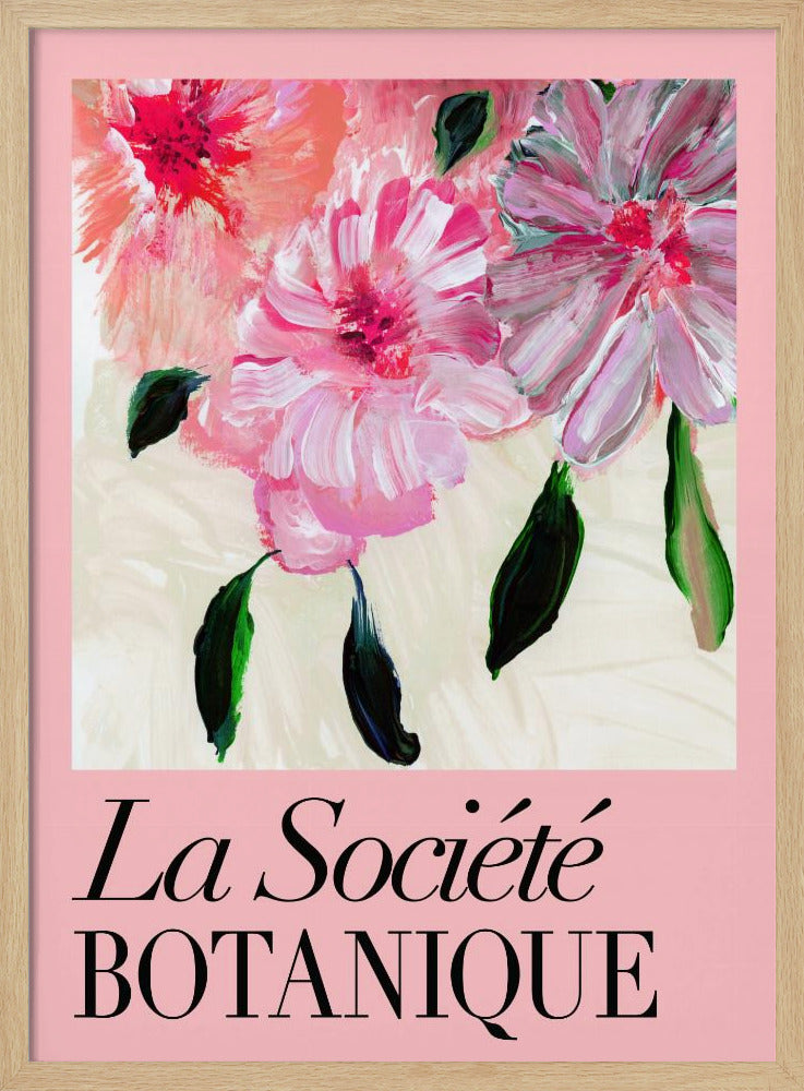 La Société Botanique Pink Flowers | Poster