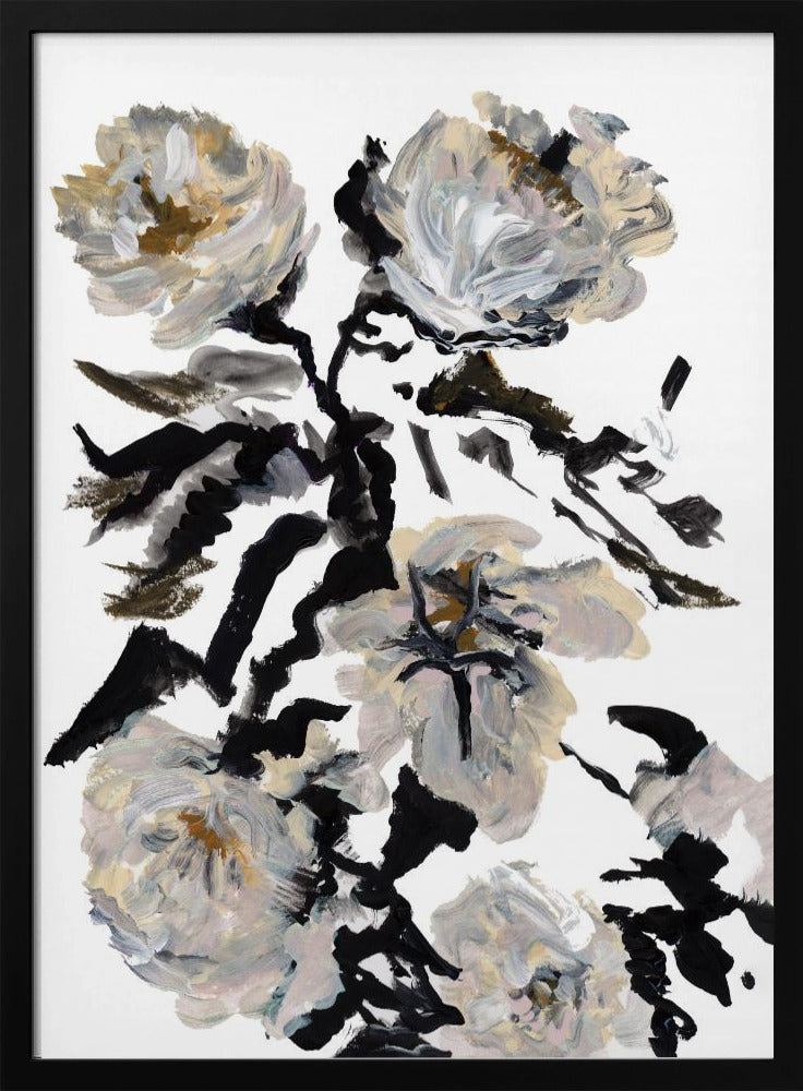 Le Jardin Botanique Black and White Flower | Poster
