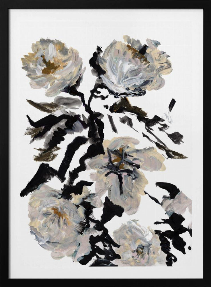 Le Jardin Botanique Black and White Flower | Poster