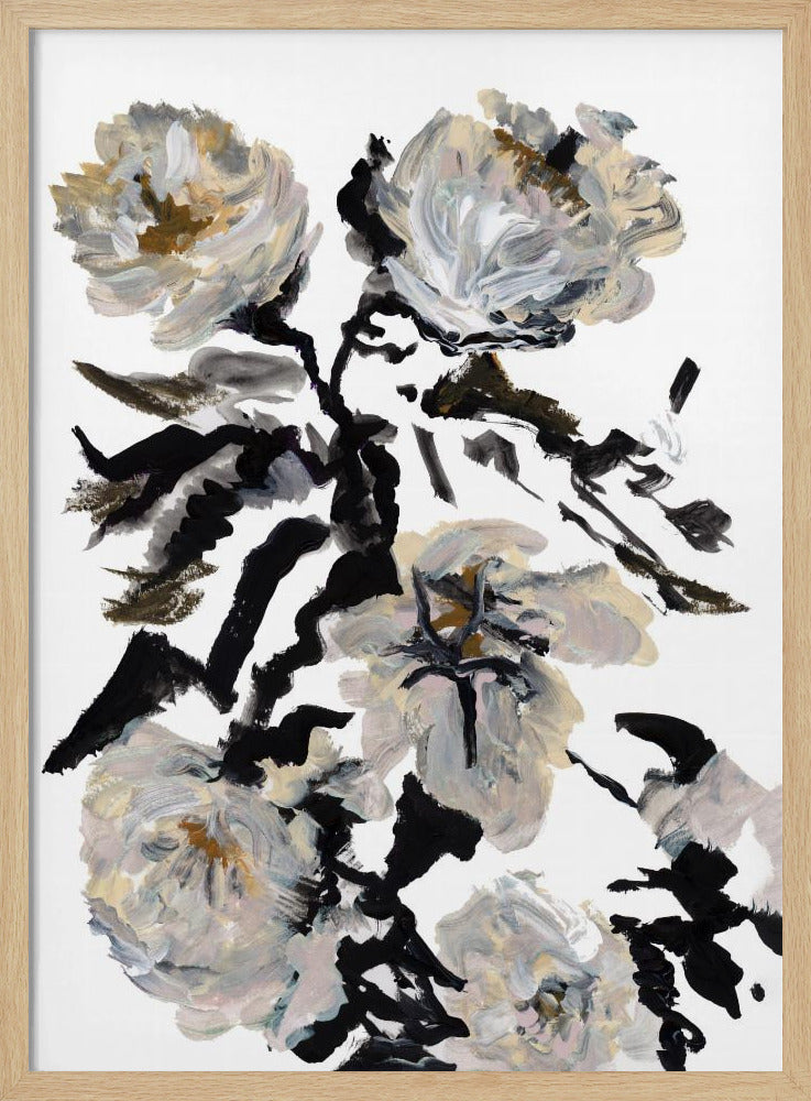Le Jardin Botanique Black and White Flower | Poster