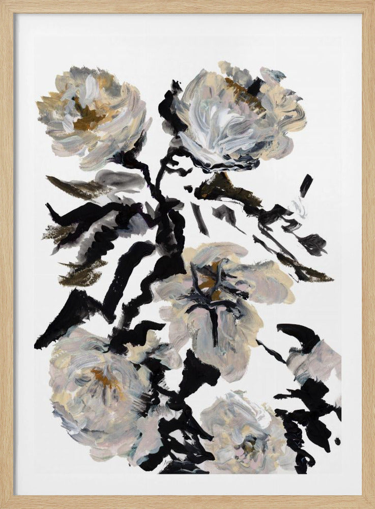 Le Jardin Botanique Black and White Flower | Poster