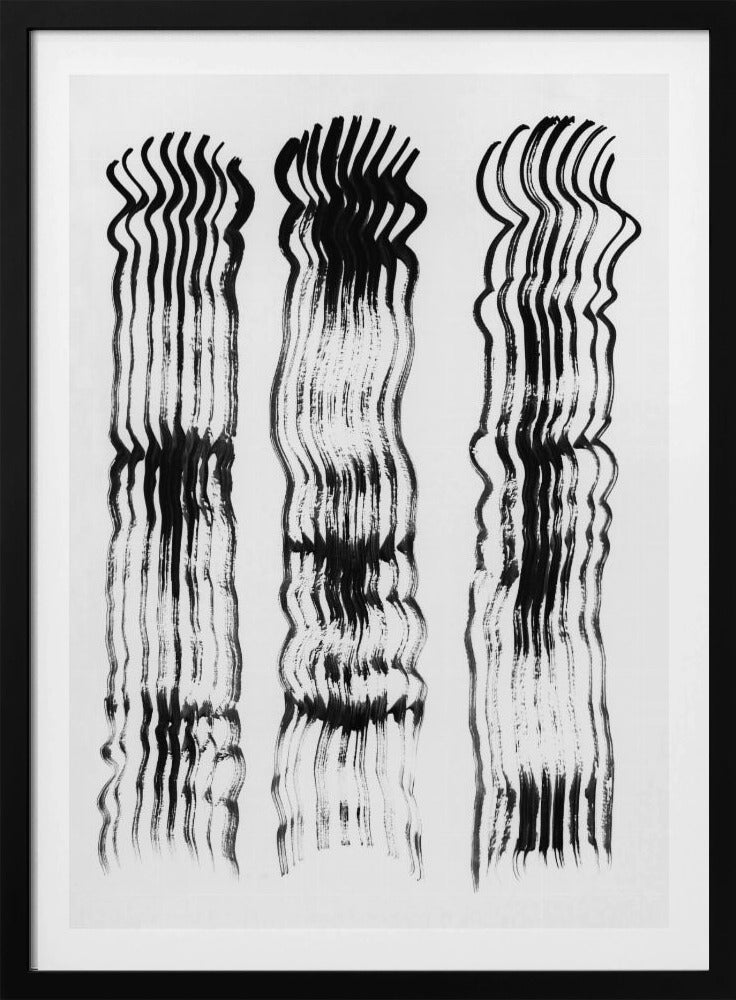 Abstract brushtrokes lines 02 | Poster