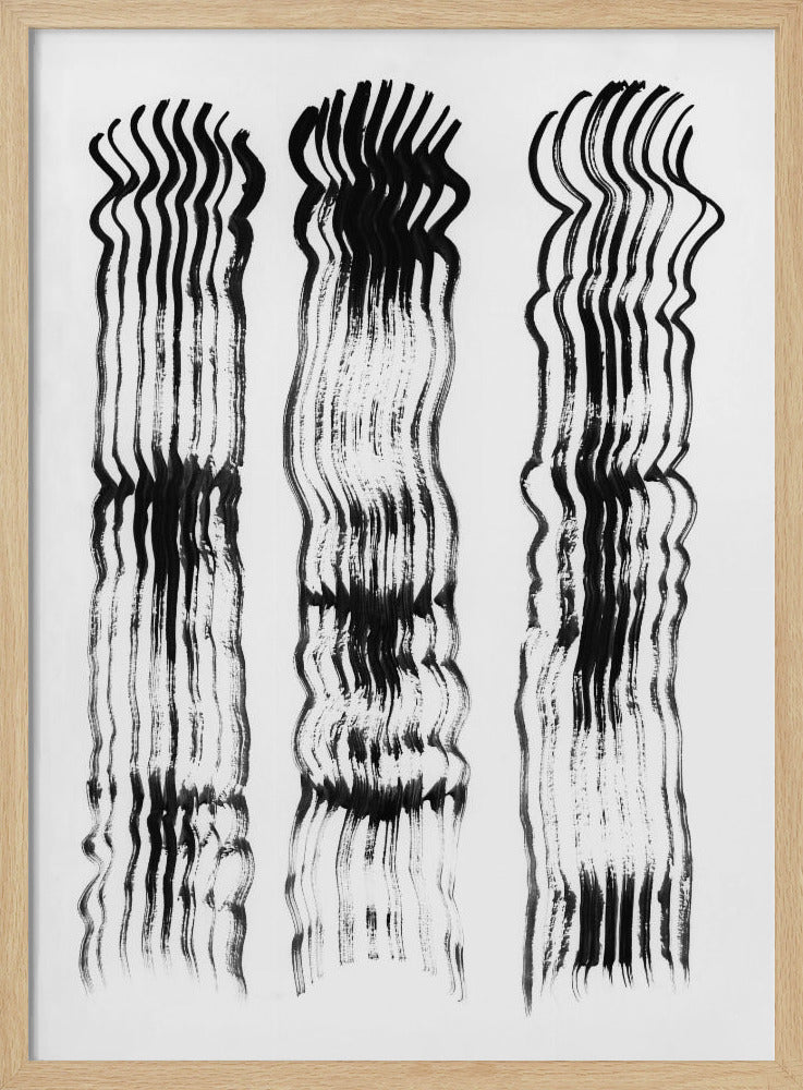 Abstract brushtrokes lines 02 | Poster
