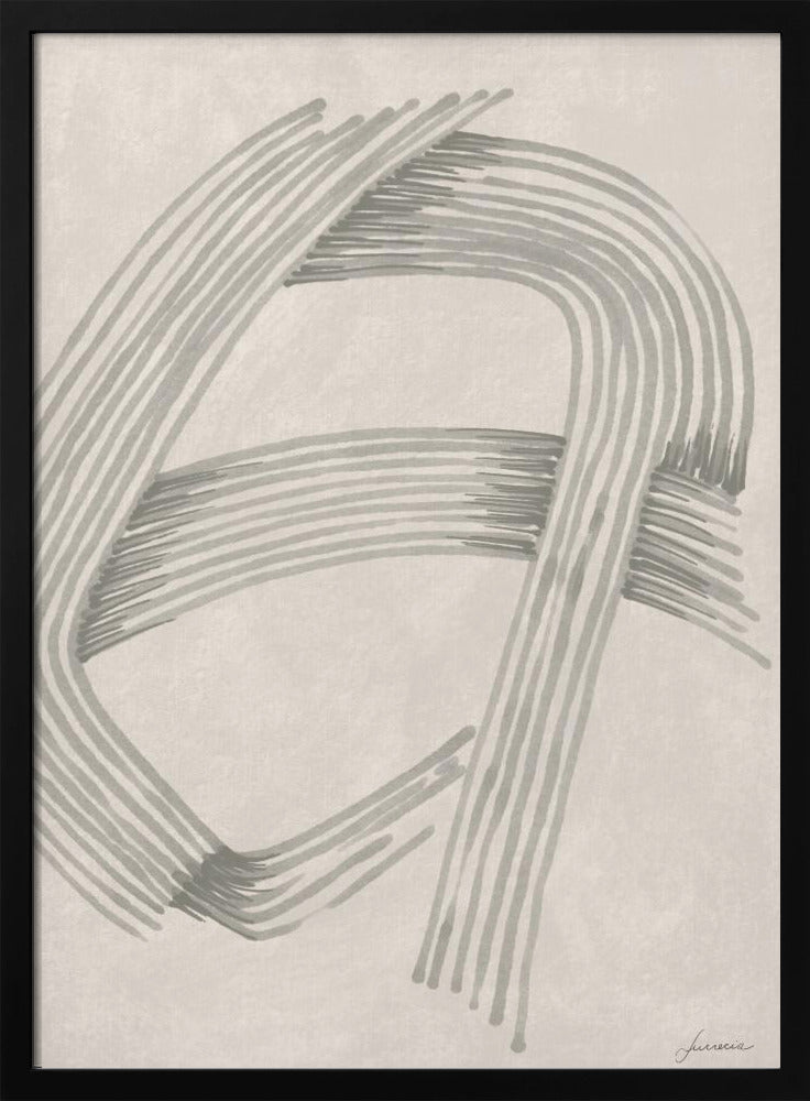Abstract Grey Intersections 02 | Poster