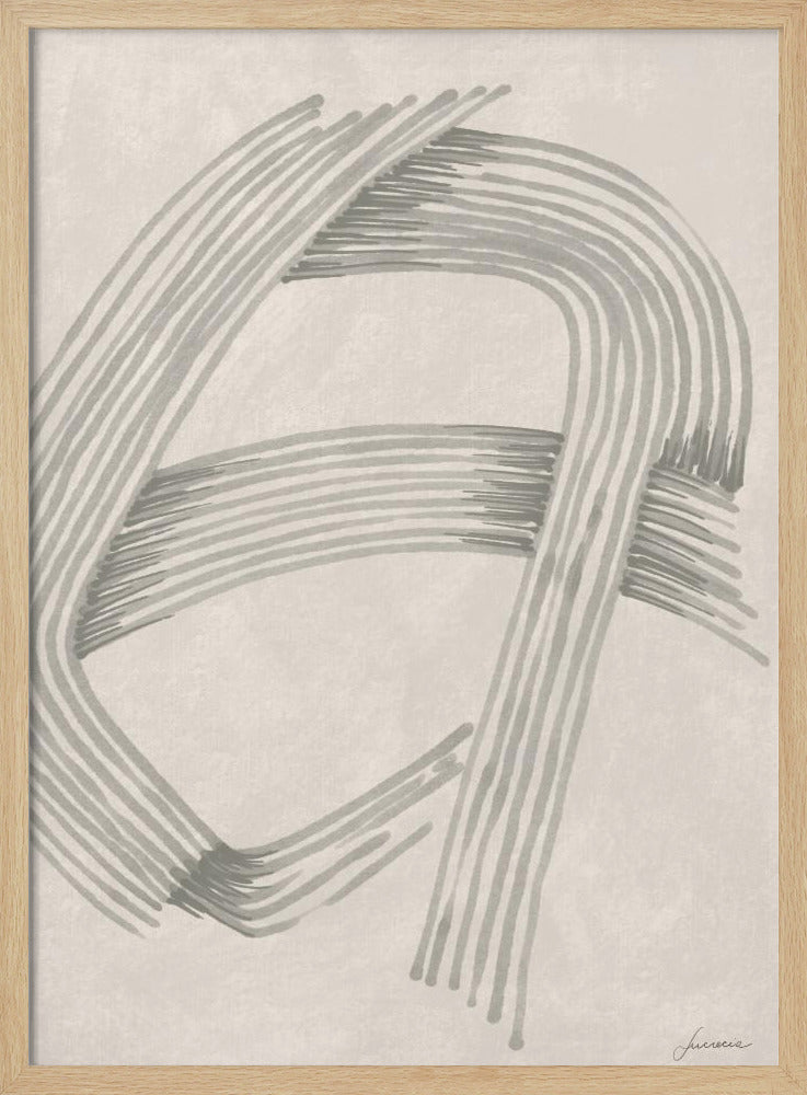 Abstract Grey Intersections 02 | Poster
