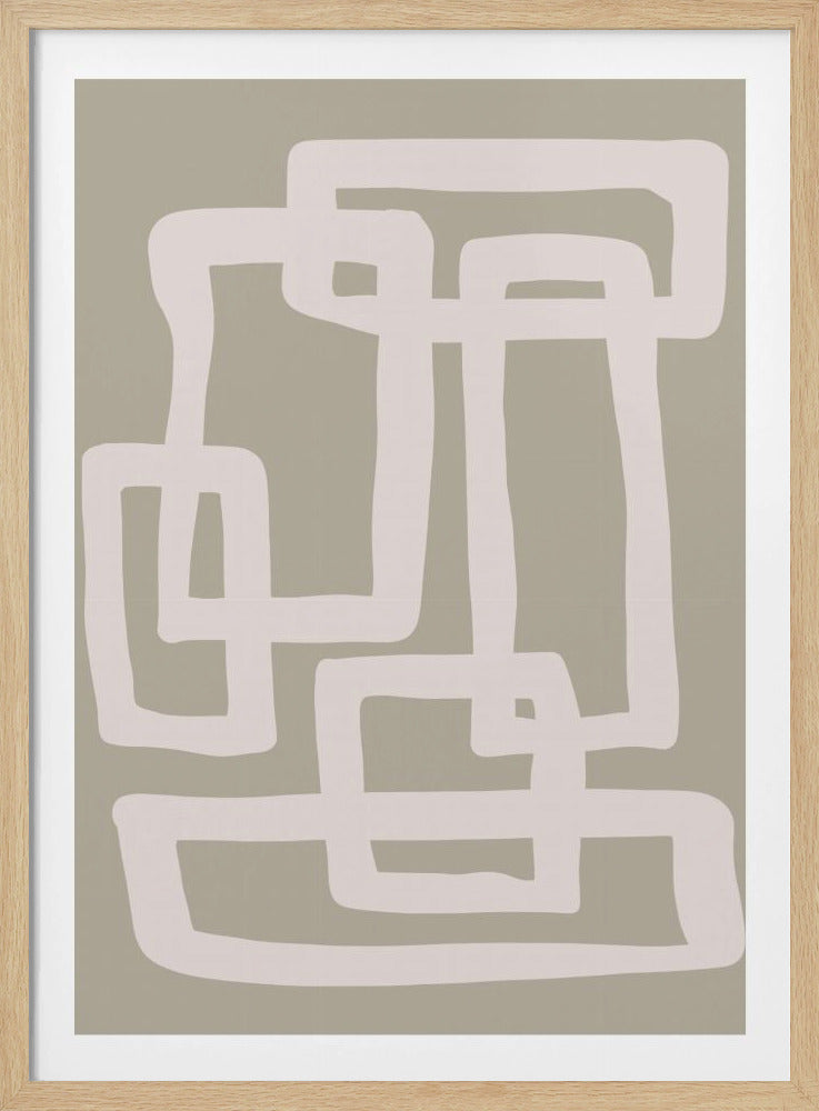 Sage Green Abstract Shapes | Poster