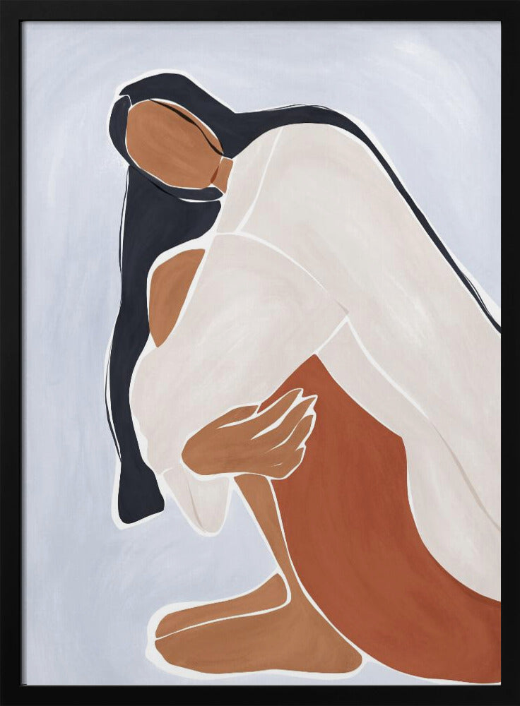 Woman Embracing Herself Print By Ivy Green Illustrations | Poster