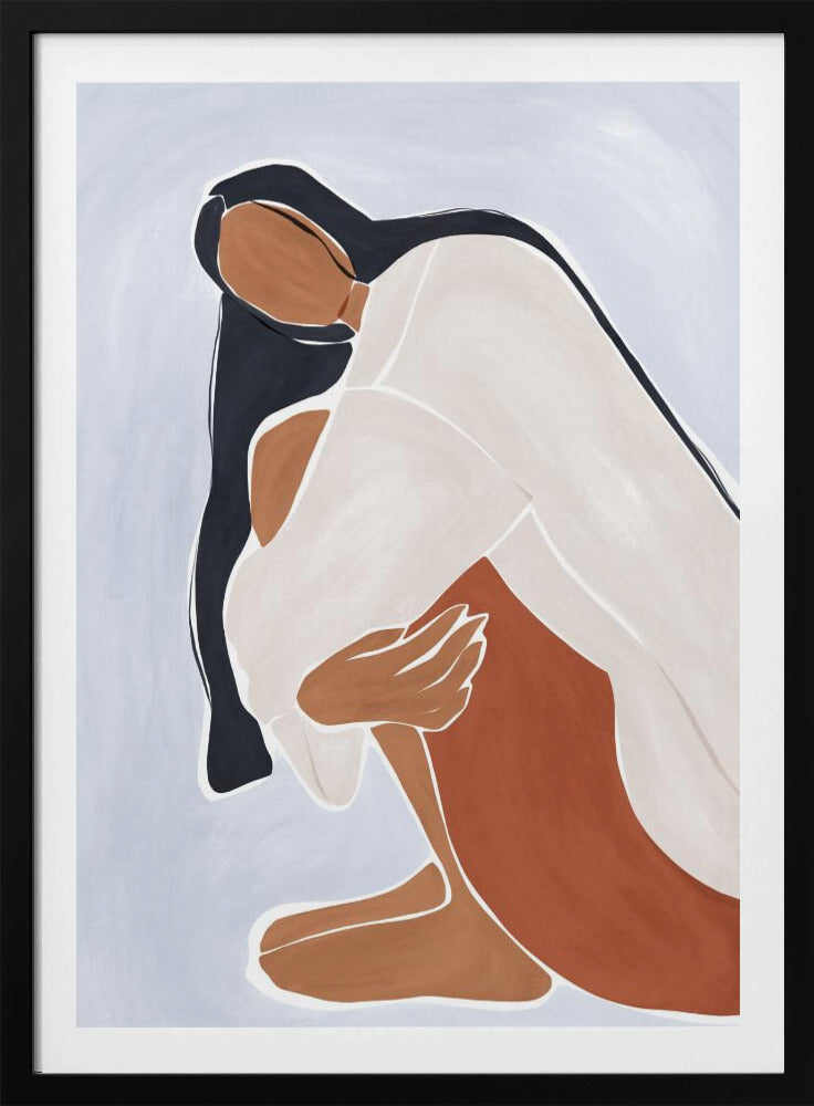 Woman Embracing Herself Print By Ivy Green Illustrations | Poster