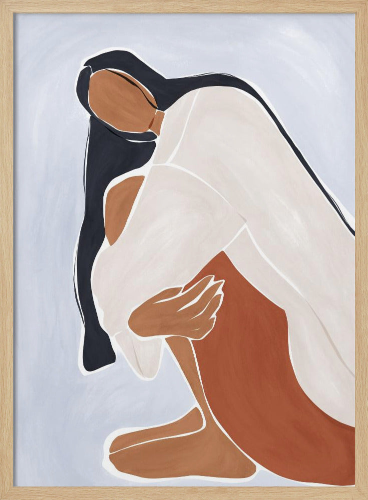 Woman Embracing Herself Print By Ivy Green Illustrations | Poster