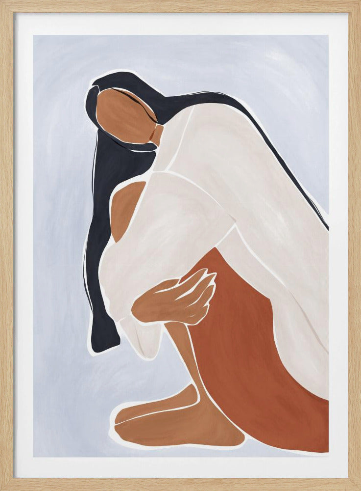 Woman Embracing Herself Print By Ivy Green Illustrations | Poster