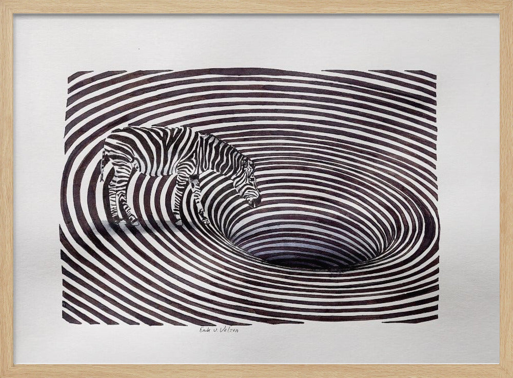 Zebra bij de Bron | Poster