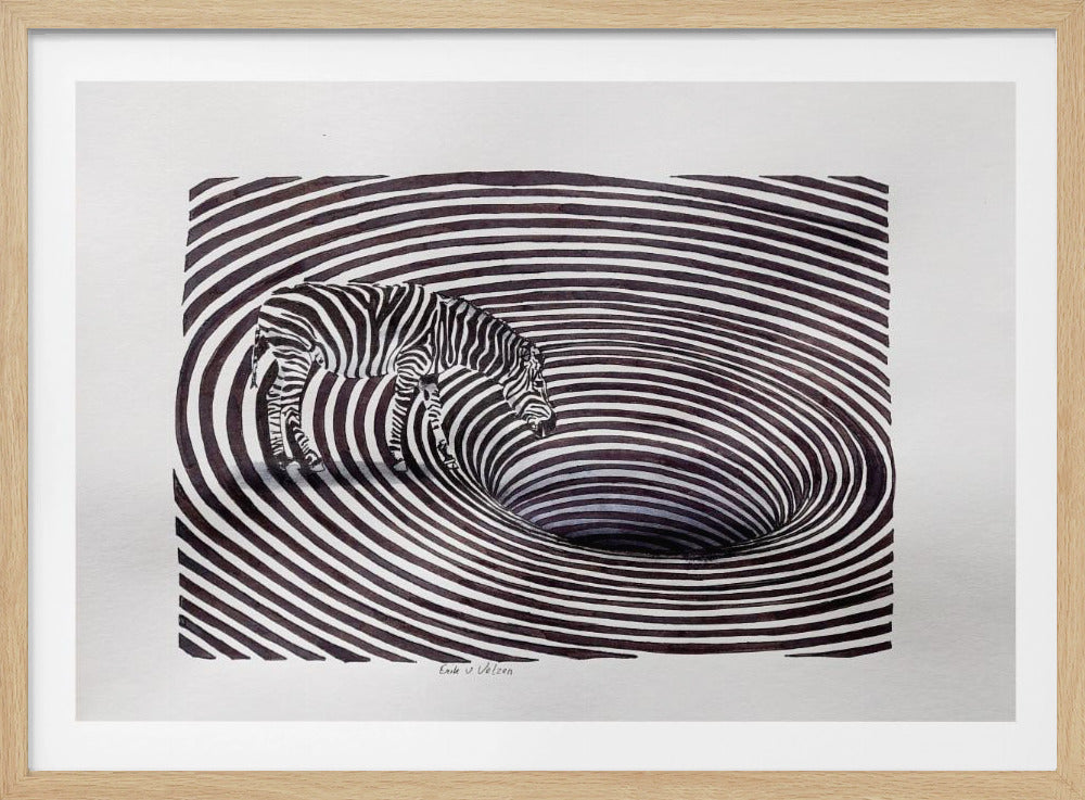 Zebra bij de Bron | Poster