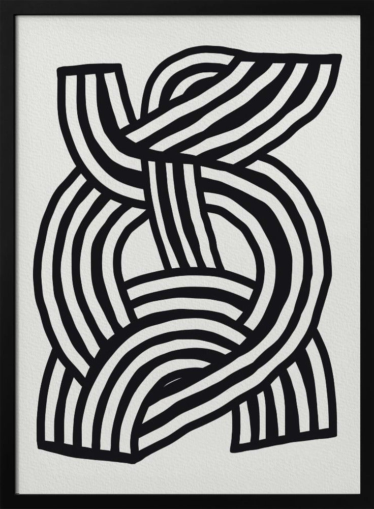 Mid Century Modern Abstract line Art Painting | Poster