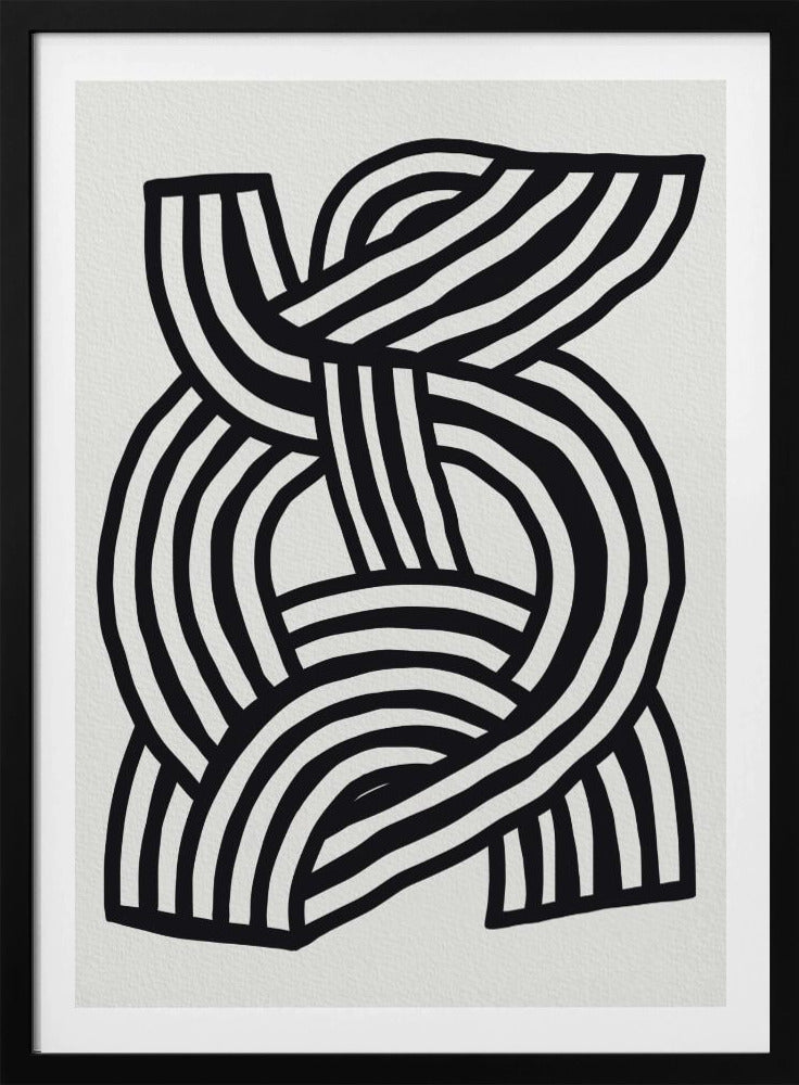 Mid Century Modern Abstract line Art Painting | Poster