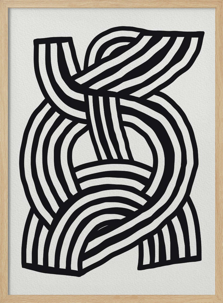 Mid Century Modern Abstract line Art Painting | Poster