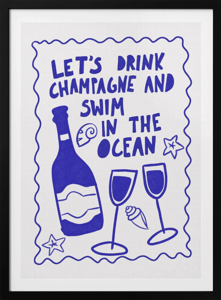 Champagne and Ocean | Poster