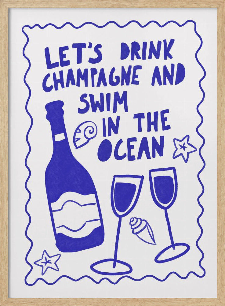 Champagne and Ocean | Poster