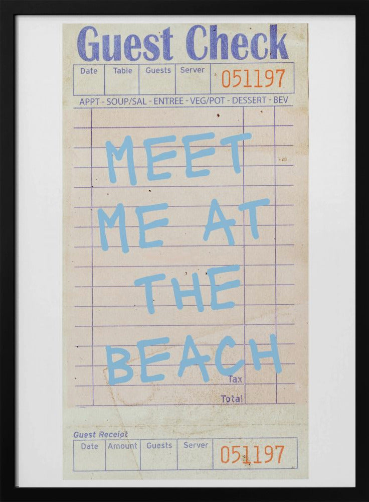 Meet Me At the Beach Blue | Poster