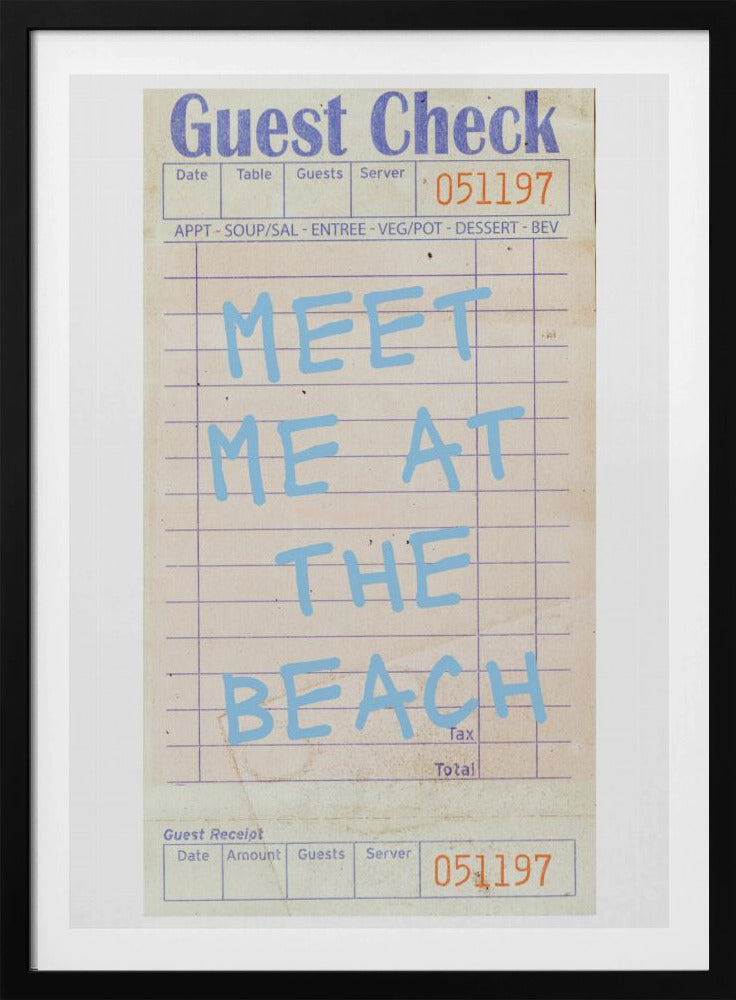 Meet Me At the Beach Blue | Poster