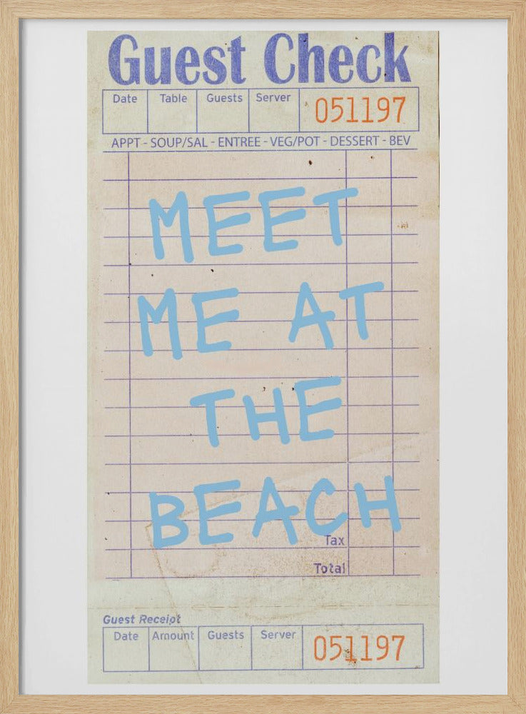 Meet Me At the Beach Blue | Poster