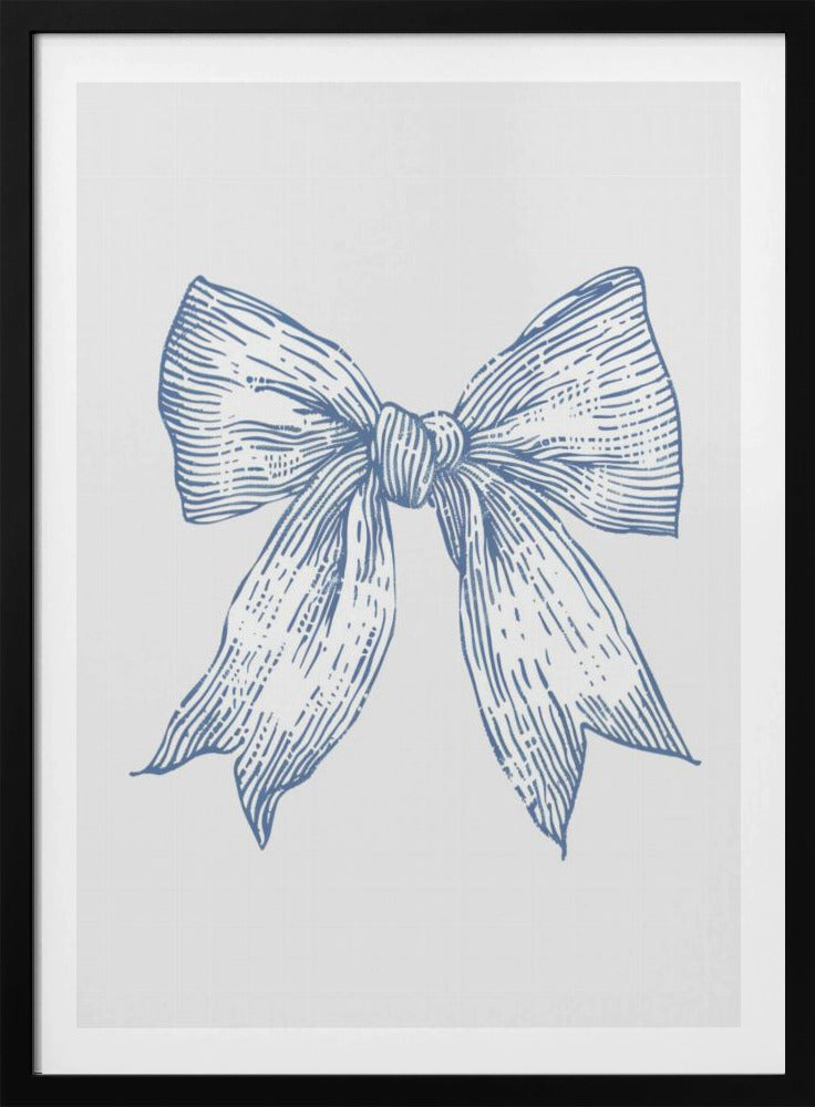 Nautical Pale Blue Bow | Poster