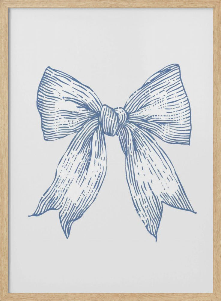 Nautical Pale Blue Bow | Poster
