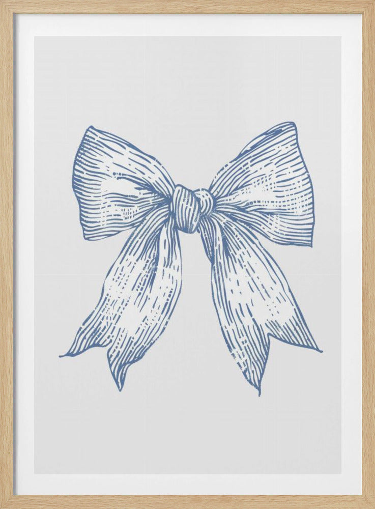 Nautical Pale Blue Bow | Poster