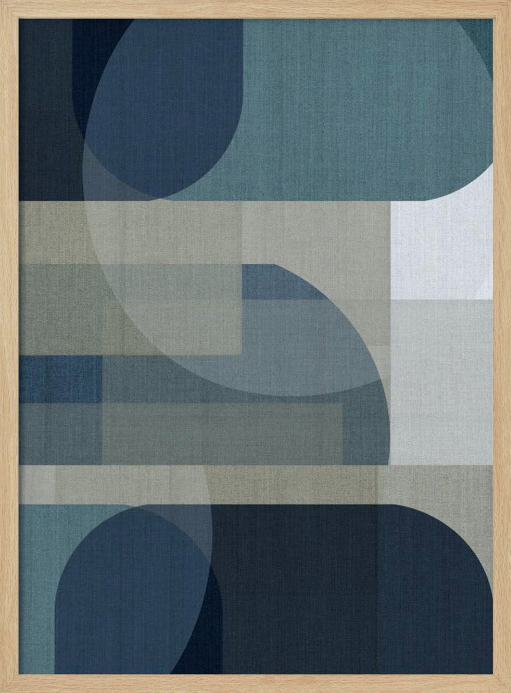 Woven Blue Layers 4 | Poster