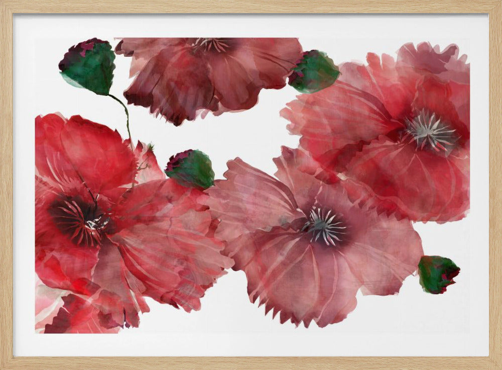 Big Red Flowers 1 | Poster